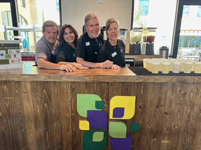 Community volunteering at the Bella Vida Senior Center